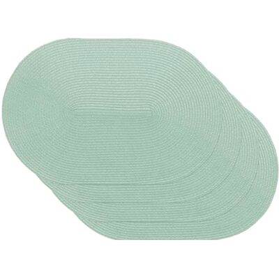 Venilia tovagliette set di 4 Spirale, color verde, ovale, per sala da pranzo, sottobicchieri, biancheria da tavola, tessuto per alimenti, 45 x 30 cm Venilia tovagliette set di 4 Spirale, color verde, ovale, per sala da pranzo, sottobicchieri, biancheria da tavola, tessuto per alimenti, 45 x 30 cm