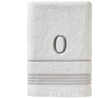 SKL Home Asciugamano da bagno, O, cotone, bianco, 28x54 SKL Home Asciugamano da bagno, O, cotone, bianco, 28x54