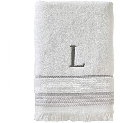 SKL Home Asciugamano da bagno, L, cotone, bianco, 28x54 SKL Home Asciugamano da bagno, L, cotone, bianco, 28x54