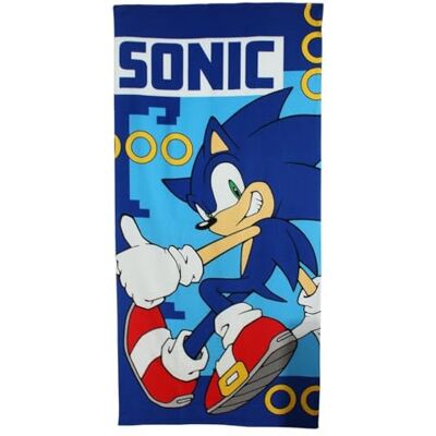 Disney Asciugamano in poliestere Sonic, morbido e assorbente, design Sonic, perfetto per le attività acquatiche, Marina, Taglia unica Disney Asciugamano in poliestere Sonic, morbido e assorbente, design Sonic, perfetto per le attività acquatiche, Marina, Taglia unica