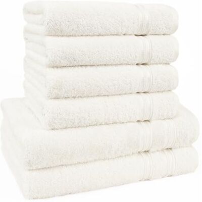 Set di 6 asciugamani in cotone HAMMETEX - Morbidi e assorbenti Set di 6 asciugamani in cotone HAMMETEX - Morbidi e assorbenti