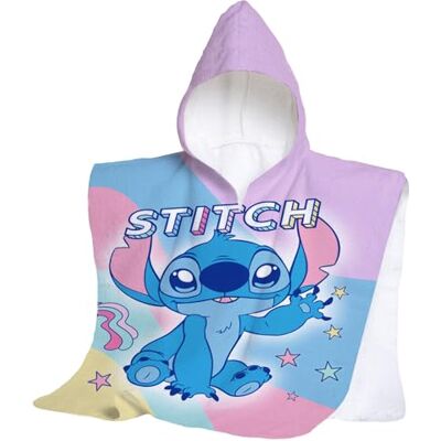 hermet Telo Mare Con Cappuccio Stitch, Poncho Mare Maxi da Bambino, 60x60 cm, Asciugamano da Spiaggia o Piscina, 100% Morbido Cotone hermet Telo Mare Con Cappuccio Stitch, Poncho Mare Maxi da Bambino, 60x60 cm, Asciugamano da Spiaggia o Piscina, 100% Morbido Cotone