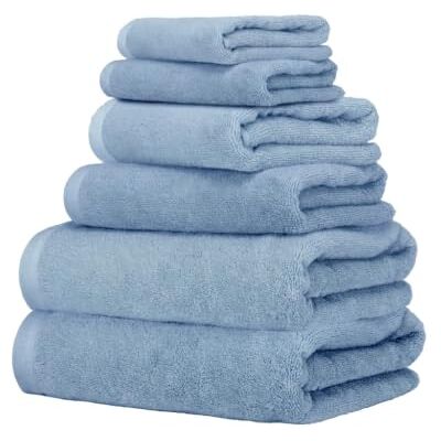 Ruggeri Set 6 Asciugamani Bagno, Cotone 2 Teli + 2 Viso + 2 Ospite, Azzurro 2 Teli Bagno 70x140 cm + 2 Asciugamani Viso 50x100 cm + 2 Asciugamani Ospite 40x50 cm, Extra morbidi, Resistenti e Assorbenti Ruggeri Set 6 Asciugamani Bagno, Cotone 2 Teli + 2 Viso + 2 Ospite, Azzurro 2 Teli Bagno 70x140 cm + 2 Asciugamani Viso 50x100 cm + 2 Asciugamani Ospite 40x50 cm, Extra morbidi, Resistenti e Assorbenti