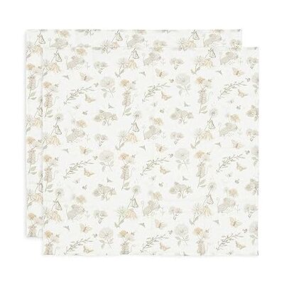 Jollein Dreamy Mouse Set di 2 panni in garza, 70 x 70 cm, colore: Bianco Jollein Dreamy Mouse Set di 2 panni in garza, 70 x 70 cm, colore: Bianco
