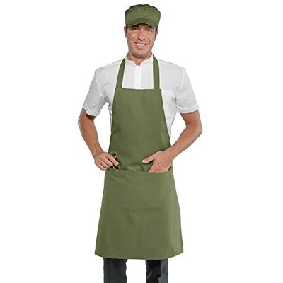 ISACCO Grembiule Pettorina cm 70x90 senza Tasca Colore Militare ISACCO Grembiule Pettorina cm 70x90 senza Tasca Colore Militare