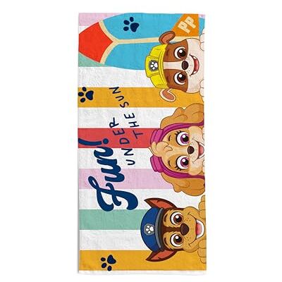 hermet , Telo Mare Paw Patrol, 70x140 cm, Asciugamano da Spiaggia o Piscina, 100% Morbido Cotone, Pratico e Leggero hermet , Telo Mare Paw Patrol, 70x140 cm, Asciugamano da Spiaggia o Piscina, 100% Morbido Cotone, Pratico e Leggero
