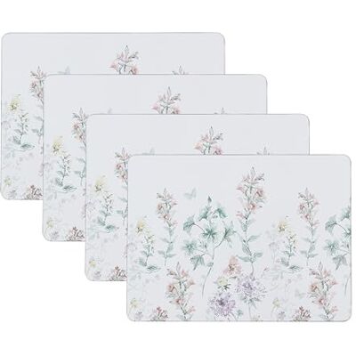 Laura Ashley Set di 4 tovagliette in sughero, 40,6 x 30,5 cm, per tavoli da cucina e da pranzo, resistenti al calore, durevoli, facili da pulire, motivo: prato selvatico Laura Ashley Set di 4 tovagliette in sughero, 40,6 x 30,5 cm, per tavoli da cucina e da pranzo, resistenti al calore, durevoli, facili da pulire, motivo: prato selvatico