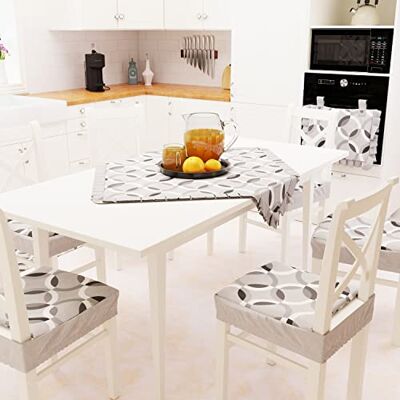 PETTI Artigiani Italiani Centrotavola, Centrotavola Moderno, Centrotavola Cucina e Soggiorno, 1pz Centrotavola in Cotone 90x90 cm Cerchio Grigio 100% Made in Italy PETTI Artigiani Italiani Centrotavola, Centrotavola Moderno, Centrotavola Cucina e Soggiorno, 1pz Centrotavola in Cotone 90x90 cm Cerchio Grigio 100% Made in Italy