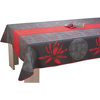 Le linge de Jules Tovaglia Antimacchia Lotus Rosso Rettangolare 120x150 cm Le linge de Jules Tovaglia Antimacchia Lotus Rosso Rettangolare 120x150 cm