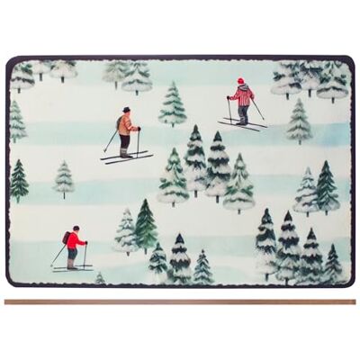 H&H Set 2 Tovagliette in Sughero Decoro Sciatori 43x28 cm – Naturali, Resistenti e Antiscivolo, Ideali per Tavola, Cucina e Uso Quotidiano H&H Set 2 Tovagliette in Sughero Decoro Sciatori 43x28 cm – Naturali, Resistenti e Antiscivolo, Ideali per Tavola, Cucina e Uso Quotidiano