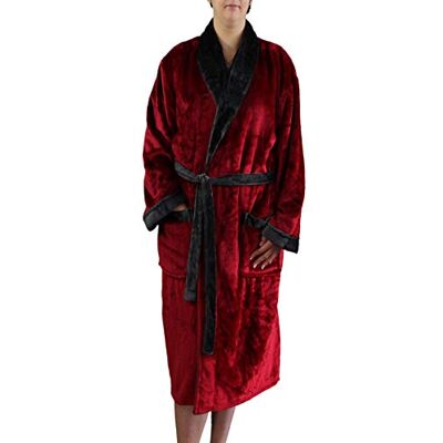 Gözze Accappatoio Unisex con Con Collo a Scialle, Sensazione di Seta, 100% Microfibra, 330 g/m², Taglia, 100% Microfibra, XL Rosso Gözze Accappatoio Unisex con Con Collo a Scialle, Sensazione di Seta, 100% Microfibra, 330 g/m², Taglia, 100% Microfibra, XL Rosso