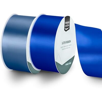 Creative Nastro di Raso 2 pz Blu Nastro Colorati 10 m x 50 mm per il Fai-da-te Decorazioni Matrimonio per Regali e Segnalibri Creative Nastro di Raso 2 pz Blu Nastro Colorati 10 m x 50 mm per il Fai-da-te Decorazioni Matrimonio per Regali e Segnalibri