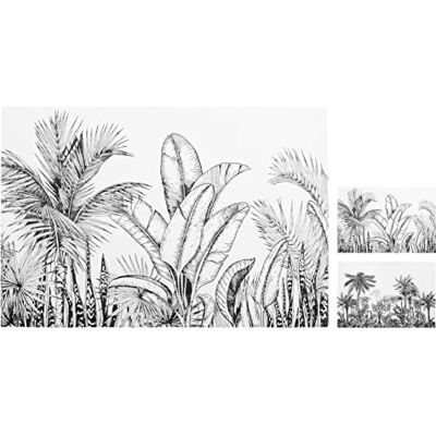 H&H Set 12 Tovagliette in Pvc Decoro Palme, Assortite, 45x30cm H&H Set 12 Tovagliette in Pvc Decoro Palme, Assortite, 45x30cm