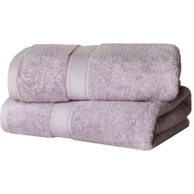 Superior Set di Asciugamani da Bagno in Cotone Egiziano 900 Grammi, 2 Pezzi, Viola Superior Set di Asciugamani da Bagno in Cotone Egiziano 900 Grammi, 2 Pezzi, Viola