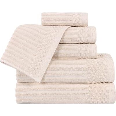 Superior Asciugamano, cotone, avorio, set da 6 pezzi Superior Asciugamano, cotone, avorio, set da 6 pezzi