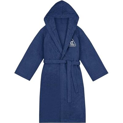 CRESSI Cotton Bathrobe Blue Navy/White S/M Accappatoio Sportivo con Cappuccio in Spugna di Cotone, Blu Navy/Bianco, S/M, Unisex CRESSI Cotton Bathrobe Blue Navy/White S/M Accappatoio Sportivo con Cappuccio in Spugna di Cotone, Blu Navy/Bianco, S/M, Unisex