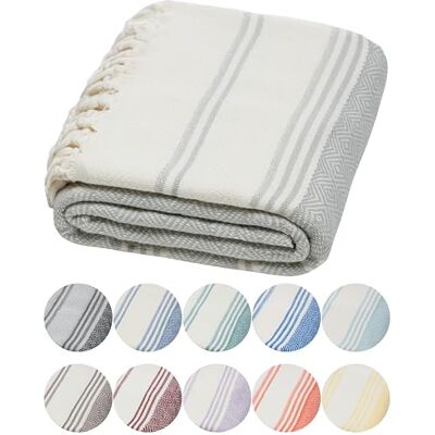 DEMMEX 100% cotone biologico certificato e tintura organica prelavata XL Diamond Weave asciugamano turco Peshtemal coperta per bagno, spiaggia, piscina, spa, palestra, 180x90cm DEMMEX 100% cotone biologico certificato e tintura organica prelavata XL Diamond Weave asciugamano turco Peshtemal coperta per bagno, spiaggia, piscina, spa, palestra, 180x90cm