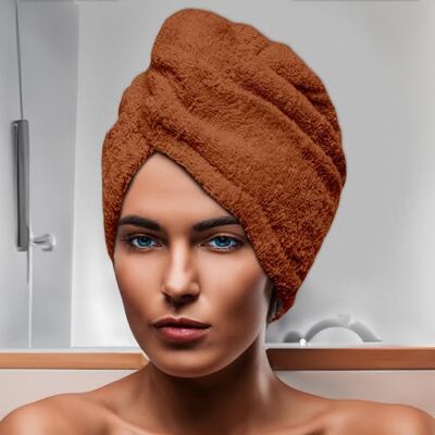 Soleil d'ocre , Asciugamano da bagno per la tête in Cotone 24x62 cm LAGUNE terra Soleil d'ocre , Asciugamano da bagno per la tête in Cotone 24x62 cm LAGUNE terra