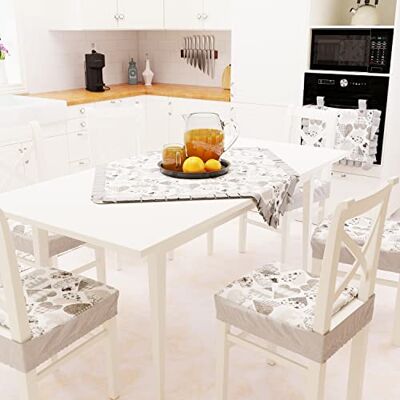 PETTI Artigiani Italiani Centrotavola, Centrotavola Moderno, Centrotavola Cucina e Soggiorno, 1pz Centrotavola in Cotone 90x90 cm Cuori Grigio 100% Made in Italy PETTI Artigiani Italiani Centrotavola, Centrotavola Moderno, Centrotavola Cucina e Soggiorno, 1pz Centrotavola in Cotone 90x90 cm Cuori Grigio 100% Made in Italy