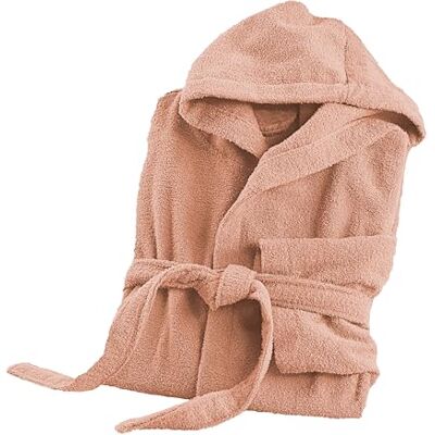 Ruggeri Accappatoio Cotone con Cappuccio Cintura e Tasche, Rosa, Taglia S/M Ruggeri Accappatoio Cotone con Cappuccio Cintura e Tasche, Rosa, Taglia S/M