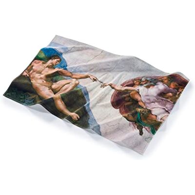 Musearta Asciugamano da spiaggia unisex con motivo The Creation of Adam des Artister Michelangelo Buonarroti, in cotone, dimensioni 90 x 150 cm Musearta Asciugamano da spiaggia unisex con motivo The Creation of Adam des Artister Michelangelo Buonarroti, in cotone, dimensioni 90 x 150 cm