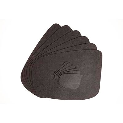 DAG STYLE Set 6 Tovagliette Americane Forma a Goccia + 6 Sottobicchieri, Linea Juta Light Cacao, 30 x 40 cm, PVC Antibatterico effetto Juta, Antimacchia, Made in Italy DAG STYLE Set 6 Tovagliette Americane Forma a Goccia + 6 Sottobicchieri, Linea Juta Light Cacao, 30 x 40 cm, PVC Antibatterico effetto Juta, Antimacchia, Made in Italy