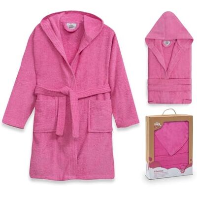 Accappatoio in cotone Terry 100% Fucsia - Accappatoio Accappatoio in cotone Terry 100% Fucsia - Accappatoio