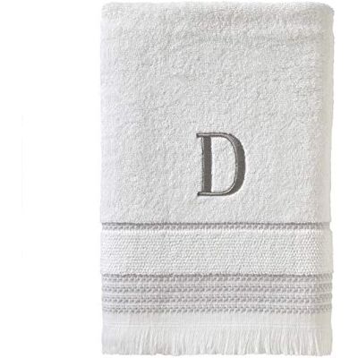 SKL Home Asciugamano da bagno, D, cotone, bianco, 28x54 SKL Home Asciugamano da bagno, D, cotone, bianco, 28x54