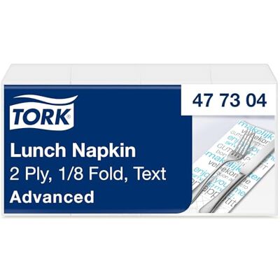 Tork Lunch Tovagliolo Decorativo, piega 1/8, 2 veli, 33 cm x 33 cm, 10 x 200 tovaglioli, Tork Lunch Tovagliolo Decorativo, piega 1/8, 2 veli, 33 cm x 33 cm, 10 x 200 tovaglioli,