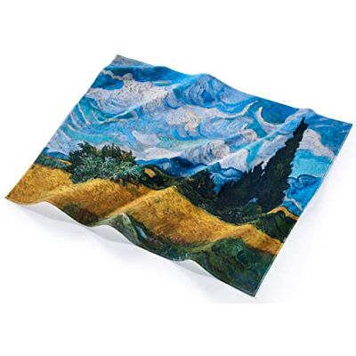 MuseARTa Asciugamano da spiaggia unisex con motivo Wheatfield con cipressi dell'artista Vincent Van Gogh, in cotone, dimensioni 144 x 180 cm, MuseARTa Asciugamano da spiaggia unisex con motivo Wheatfield con cipressi dell'artista Vincent Van Gogh, in cotone, dimensioni 144 x 180 cm,