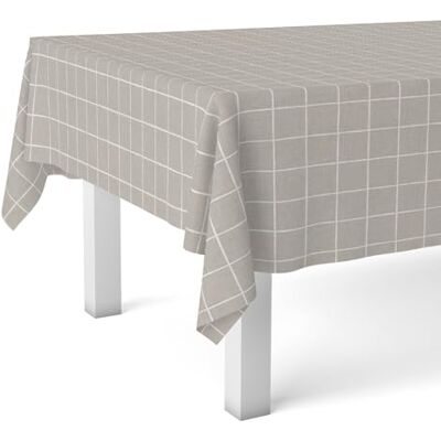 Martina Home Tovaglia in tela cerata quadrata beige 250 x 140 cm Martina Home Tovaglia in tela cerata quadrata beige 250 x 140 cm