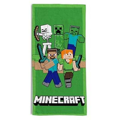 hermet , Telo Mare Minecraft, 70x140 cm, Asciugamano da Spiaggia o Piscina, 100% Morbido Cotone, Pratico e Leggero hermet , Telo Mare Minecraft, 70x140 cm, Asciugamano da Spiaggia o Piscina, 100% Morbido Cotone, Pratico e Leggero