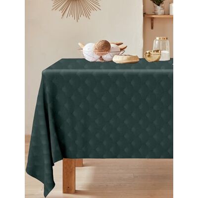 CALITEX Tovaglia resistente alle macchie damascato Scale Verde motivo ventagli CALITEX Tovaglia resistente alle macchie damascato Scale Verde motivo ventagli