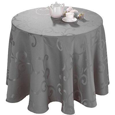 CALITEX Tovaglia damascata Madigan Grigio Ovale 170 x 240 CALITEX Tovaglia damascata Madigan Grigio Ovale 170 x 240