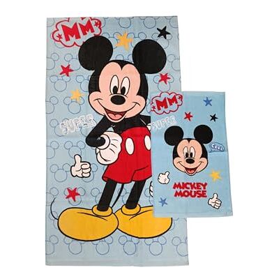 HERMET Mickey Mouse Disney - Set 2 asciugamani in cotone HERMET Mickey Mouse Disney - Set 2 asciugamani in cotone