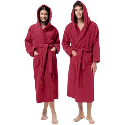 Jenny Sesal Accappatoio UNISEX in Morbida Spugna, Ideale per CASA, SPA, SAUNA, PALESTRA. Morbido e con alta capacità di asciugatura (XXL, Bordeaux) Jenny Sesal Accappatoio UNISEX in Morbida Spugna, Ideale per CASA, SPA, SAUNA, PALESTRA. Morbido e con alta capacità di asciugatura (XXL, Bordeaux)