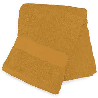 Soleil d'ocre , Lagune Telo bagno, Cotone 500 Gr/m2, senape, 100x140 cm Soleil d'ocre , Lagune Telo bagno, Cotone 500 Gr/m2, senape, 100x140 cm