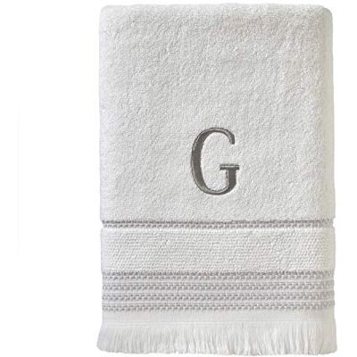 SKL Home Asciugamano da bagno, G, cotone, bianco, 28x54 SKL Home Asciugamano da bagno, G, cotone, bianco, 28x54