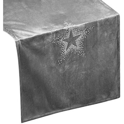 Eurofirany tovaglia centrotavola centrotavola centrotavola centrotavola centrotavola Natale Decorazione da Tavolo Pietre Argento 40 x 140 cm Eurofirany tovaglia centrotavola centrotavola centrotavola centrotavola centrotavola Natale Decorazione da Tavolo Pietre Argento 40 x 140 cm