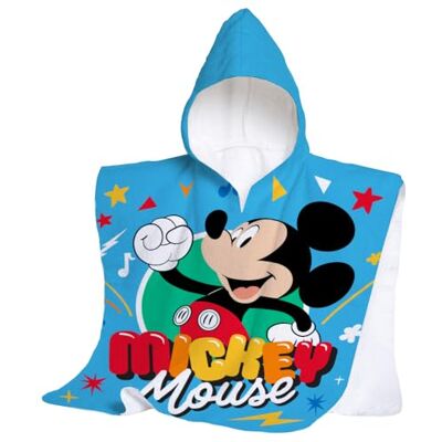 hermet Telo Mare Con Cappuccio Mickey Mouse, Poncho Mare Maxi da Bambino, 60x60 cm, Asciugamano da Spiaggia o Piscina, 100% Morbido Cotone hermet Telo Mare Con Cappuccio Mickey Mouse, Poncho Mare Maxi da Bambino, 60x60 cm, Asciugamano da Spiaggia o Piscina, 100% Morbido Cotone