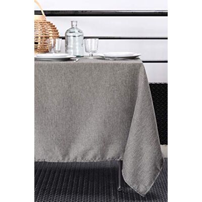 Stof Louly Casa Tovaglia modello Bea, 140 x 240 cm, 100% poliestere, colore: Grigio talpa Stof Louly Casa Tovaglia modello Bea, 140 x 240 cm, 100% poliestere, colore: Grigio talpa