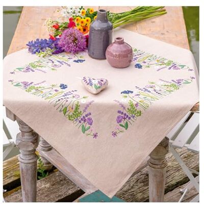 Vervaco Kit Ricamo Prestampato Tovaglia SPLENDORE DEL GIARDINO VIOLA Set Ricamo Biancheria Da Tavola ca. 77 x 77 cm Set Fai Da Te Creativo Size Kit Hobby Creativi Adulti Casa Decor Embroidery Vervaco Kit Ricamo Prestampato Tovaglia SPLENDORE DEL GIARDINO VIOLA Set Ricamo Biancheria Da Tavola ca. 77 x 77 cm Set Fai Da Te Creativo Size Kit Hobby Creativi Adulti Casa Decor Embroidery