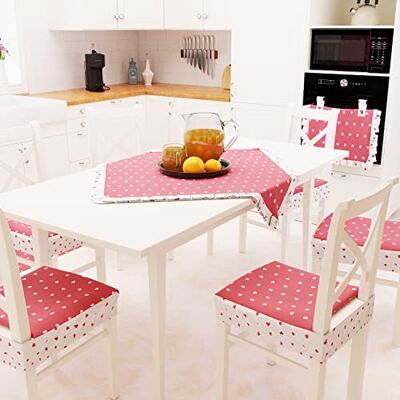 PETTI Artigiani Italiani Centrotavola, Centrotavola Moderno, Centrotavola Cucina e Soggiorno, 1pz Centrotavola in Cotone 90x90 cm Cuoricini Rosso 100% Made in Italy PETTI Artigiani Italiani Centrotavola, Centrotavola Moderno, Centrotavola Cucina e Soggiorno, 1pz Centrotavola in Cotone 90x90 cm Cuoricini Rosso 100% Made in Italy