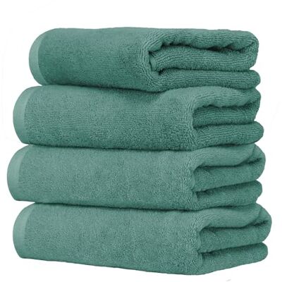 Ruggeri Set 4 Pezzi Asciugamani Bagno Ospiti, 40x50 cm, Cotone, Verde Ruggeri Set 4 Pezzi Asciugamani Bagno Ospiti, 40x50 cm, Cotone, Verde