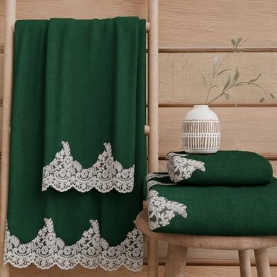 PETTI Artigiani Italiani Asciugamani Bagno in 100% Spugna di Cotone, Set Asciugamani 1+1, 2 Pezzi 1 Asciugamano Viso e 1 Asciugamano Mani, Verde Scuro PETTI Artigiani Italiani Asciugamani Bagno in 100% Spugna di Cotone, Set Asciugamani 1+1, 2 Pezzi 1 Asciugamano Viso e 1 Asciugamano Mani, Verde Scuro