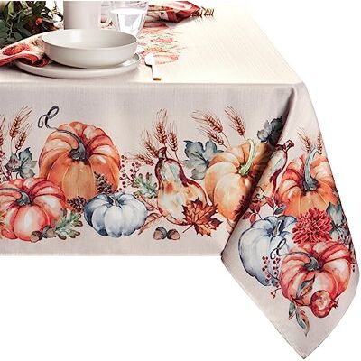 Elrene Home Fashions Tovaglia rettangolare, motivo: zucca, 132,1 x 177,8 cm Elrene Home Fashions Tovaglia rettangolare, motivo: zucca, 132,1 x 177,8 cm