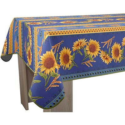 Le linge de Jules Tovaglia Antimacchia Tournesol Blu Rettangolare 150 x 350 cm Le linge de Jules Tovaglia Antimacchia Tournesol Blu Rettangolare 150 x 350 cm