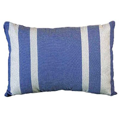 Fouta Futée Busta di Cuscino Rettangolare in Tessitura Cotone Fondo Blu Royal/Argento 35 x 50 cm Fouta Futée Busta di Cuscino Rettangolare in Tessitura Cotone Fondo Blu Royal/Argento 35 x 50 cm
