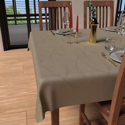 Tovaglia Jacquard Champagne Impermeabile Soleil d'Ocre Tovaglia Jacquard Champagne Impermeabile Soleil d'Ocre