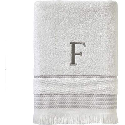 SKL Home Asciugamano da bagno, F, cotone, bianco, 28x54 SKL Home Asciugamano da bagno, F, cotone, bianco, 28x54